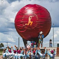 Ballon de cricket gonflable géant personnalisé avec logo LED, ballon sportif surdimensionné pour tournoi de cricket/activation de marque/promotion de vente au détail