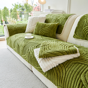 Factory Wholesale Custom Simple Elastic <b>Sofa</b> <b>Protector</b> Striped All-Season <b>Pet</b>-Friendly Non-Slip Washable Modern 100% Polyester - Product Image 4