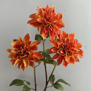 Fleur de dahlia artificielle en PU, toucher réaliste, faite à la main, pour mariage, fête, décoration de la maison, centre de table de bureau, vente en gros - Product Image 6