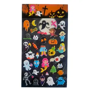 Factory Direct Sales Halloween Gift Cute Decoration Cartoon 3D Puffy Stickers For Kids