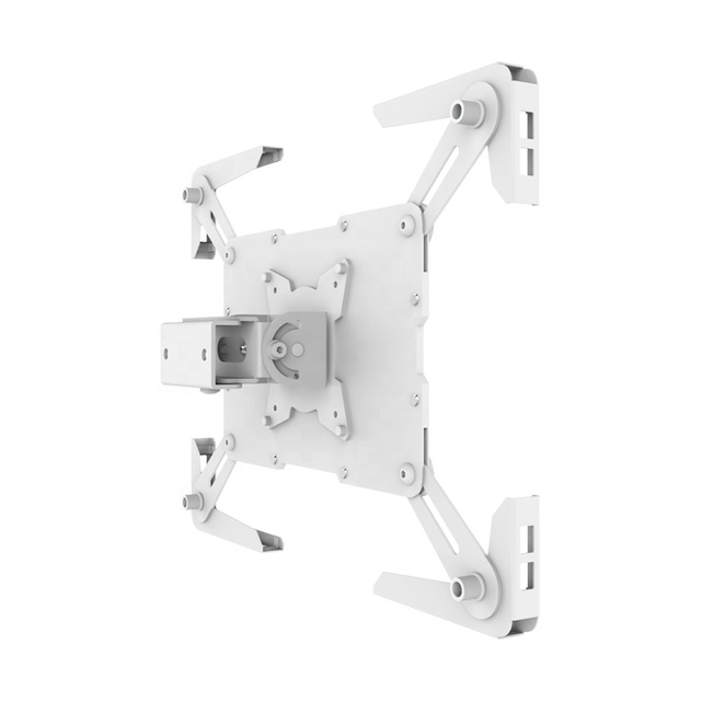 Universal Metal Anti-Theft Wall Mount Tablet Stand 90 Degree Rotation iPad Compatible VESA 75x75/100x100mm for 7.9-10.1" Tablets