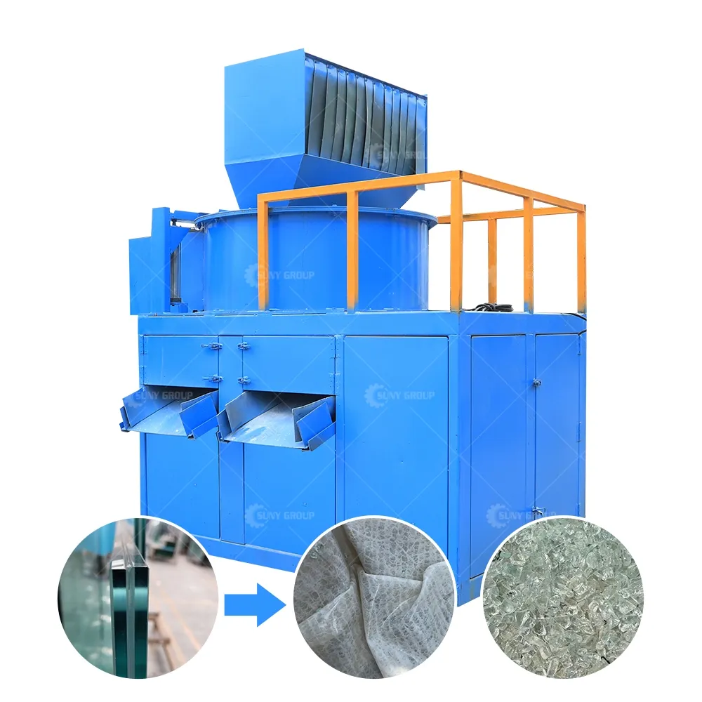 Laminated Glass Recycling Equipment Tempered Glass PVB Removal Machine Zone Tempered Glass PVB Separator