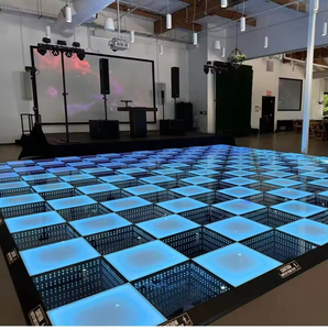 Disco Đảng tổ chức sự kiện 3D chiếu sáng LED sàn gạch từ xách tay vô hạn Gương Led sàn nhảy Chiếu Sáng Sân khấu cho đám cưới - Product Image 2