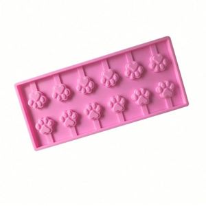 แม่พิมพ์ซิลิโคนรูปเล็บแมว 12 หลุม สำหรับทำลูกอมแข็ง/ช็อกโกแลต แบบไม่มีแท่ง  เป็นมิตรกับสิ่งแวดล้อม รับผลิตแบบ OEM/ODM - Product Image 2