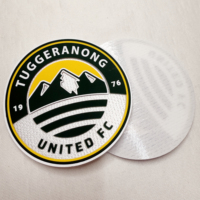 Patch thermocollant personnalisé en silicone 3D en relief, motif cœur floral, logo sur tissu Tatami, caoutchouc haute densité pour vêtements