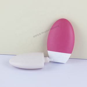 Nouveau design HDPE en forme d'oeuf Tube en plastique de 60ml pour crème pour les mains Bouteille de protection solaire en peluche douce mate à presser pour shampooing et lotion - Product Image 4