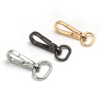 Mousqueton ovale en alliage de zinc avec anneau, fermoir mousqueton pivotant, porte-clés, clip à déclenchement pour sangle de sac, cordon, bagages, loisirs créatifs