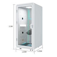 Cabine téléphonique silencieuse, bureau modulaire extra haut, studio portable insonorisé pour le travail