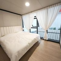 Maison miniature préfabriquée pliable de 20 pieds, 2 à 3 chambres, 1 cuisine, salle de bain, villa extensible, cabane