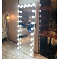 Stock en NOUS! Docarelife Sans Fil Haut-Parleur Led Éclairé Hollywood Vanité Debout Pleine Longueur Grande Taille Miroir De Sol