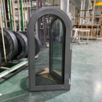 Ventanas Europeas de Perfil Delgado Vertical de Aleación de Aluminio con Doble Vidrio Templado para Aislamiento Térmico en Salas de Estar