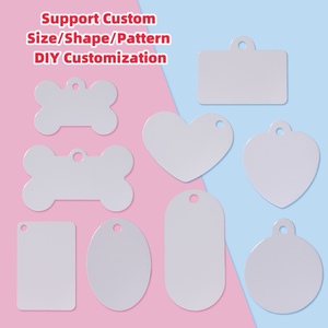 Logotipo personalizado Grabado láser Impresión UV Pantalla de seda Sublimación en blanco Identificación de mascotas Código QR Etiquetas de perro de aluminio de doble cara - Product Image 5