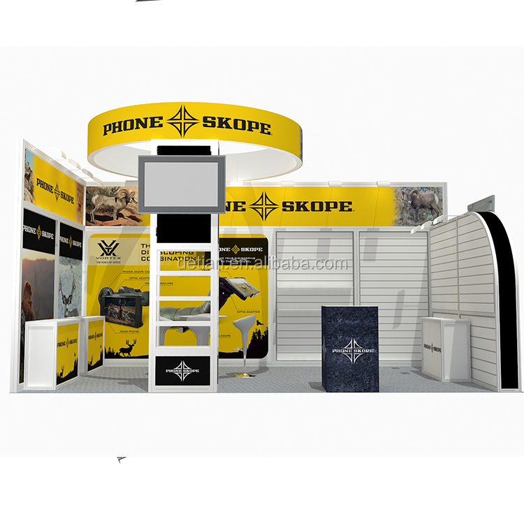 Défilé de mode Personnalisé Imprimé Stand Portable Équipement Favoshow Affichage de Salon Commercial Stand d'exposition 10x20
