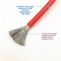 Fil de silicone résistant aux hautes températures, conducteur en cuivre nu super souple 8-18AWG pour modèles d'avions et batteries au lithium de voitures