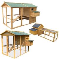 Poulailler d'intérieur préfabriqué en bois de qualité supérieure, assemblé en gros, pour poulets de chair, volailles, lapins et animaux de compagnie