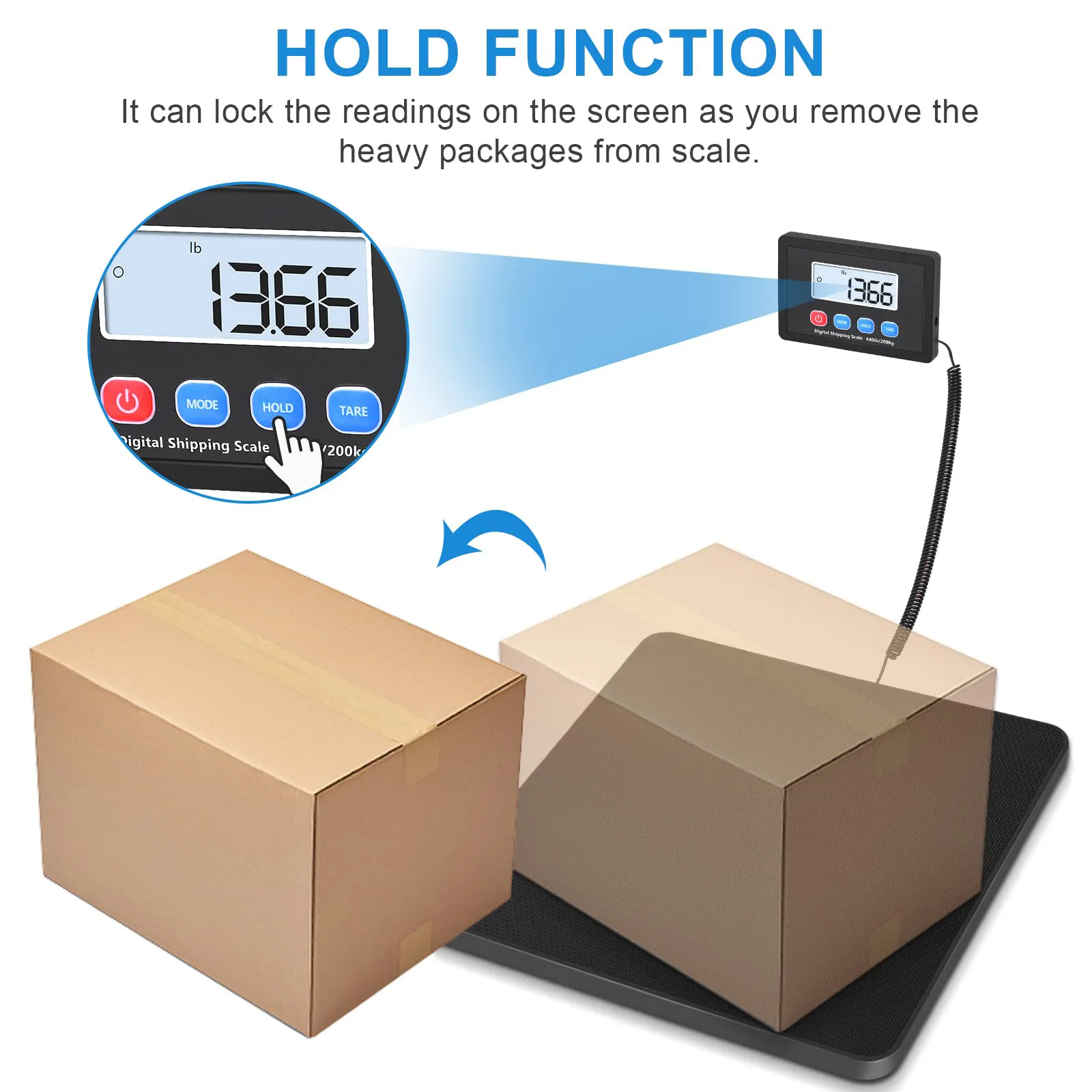 CHANGXIE OEM High Accuracy Digital shipping Scale 200kg/10g Stainless Steel Parcel Shipping portable scale