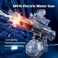 Pistolet à eau électrique automatique haute vitesse avec silencieux lumineux pour enfants, idéal pour les jeux en extérieur