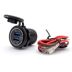 Cargador usb de doble puerto para motocicleta, enchufe de encendedor de cigarrillos para teléfono móvil, 24v DC 12v - Product Image 5