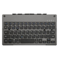 Mouse lipat portabel nirkabel, tetikus & Keyboard Kombo tata letak hitam, antarmuka USB kondisi baru 3 perangkat untuk Laptop ponsel iPad