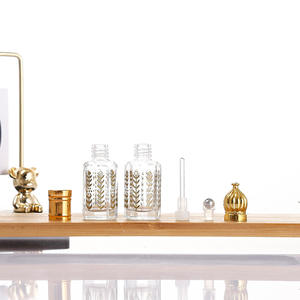 Botella octogonal de vidrio plateado para aceites esenciales, botella roll-on para masaje de ojos, portátil, recargable, vacía, para viaje - Product Image 2