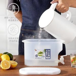 Cold Water Jug 3.5L With Faucet Refrigerator Storage Portable Beverage Container Fruit Tea Herbal Tea Pot - Product Image 3