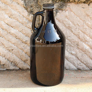 Botellas de Vidrio Ámbar de California con Asa y Tapa Sellada de 1L <span class=keywords><strong>2L</strong></span> 4L para Cerveza Artesanal, Elaboración Casera de Bebidas, Almacenamiento de Bebidas, Elegantes y Duraderas - Product Image 2
