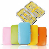 Ensemble de coupe-ongles 7 pièces couleur bonbon, moulé sous pression et poli, pour manucure et pédicure complète, cadeau publicitaire transfrontalier