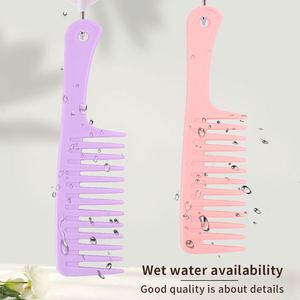 Échantillon Gratuit Peigne Démêlant de Salon de Coiffure Personnalisé avec LOGO, Résistant à la Chaleur, Grand Peigne en Plastique à Dents Larges pour la Douche - Product Image 3