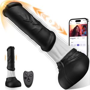 Vibratore Elettrico Telescopico <span class=keywords><strong>a</strong></span> Forma di Cavallo Fantastico per Sesso Adulti e Massaggio Femminile - Product Image 1