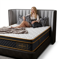 Matelas à ressorts ensachés taille double, solution de voyage portable pour invités, gain de place, facile à installer, emballage roulé