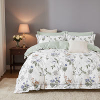 Parure de lit de luxe en coton, imprimée sur mesure, tissage simple 400TC, motifs écologiques pour la maison et les mariages