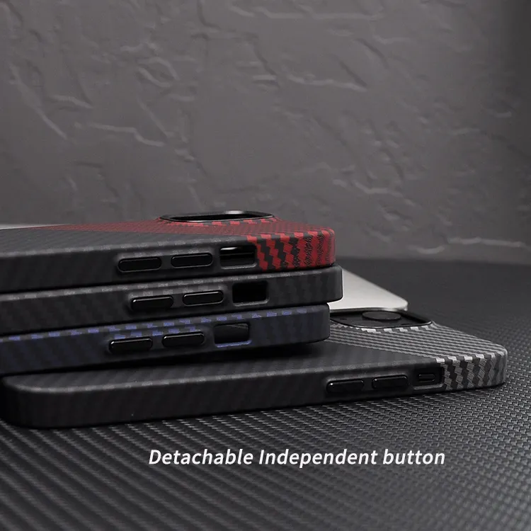 Palo de agua a granel de lujo patrón texturizado de fibra de carbono ultrafino Pc pintura de goma funda de teléfono magnética de fibra de carbono para iPhone