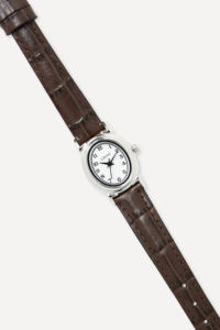 Reloj de Pulsera Clásico GBHW ARO, Plateado y Marrón, Reloj de Cuarzo de Lujo, Elegante Reloj Analógico para Mujer con Correa de Cuero - Product Image 2