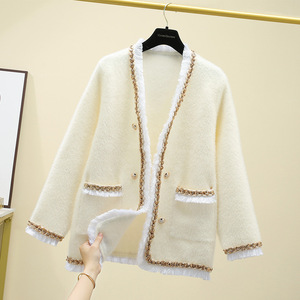 도매 가을 및 겨울 신상 한국 니트 패션 슬림 브이넥 가디건 스웨터 여성 재킷 RS100 - Product Image 5