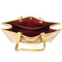 Sac fourre-tout pour femme en or métallisé brillant, holographique et irisé, grande capacité, prêt à être expédié depuis l'entrepôt américain