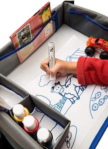 Plateau de voyage pour enfants en polyester 600D avec tableau effaçable à sec, support de tablette anti-chute, plateau de voyage pour ordinateur portable pour les voyages en voiture - Product Image 5