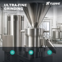 Machine à beurre de cacahuètes en acier inoxydable avec système de refroidissement, moulin colloïdal pour broyer les cacahuètes, les amandes et les noix