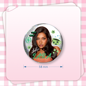 Insignia de Doble Flash de 58 mm KATSEYE/SOPHIA/LARA/YOONCHAE/MEGAN/<span class=keywords><strong>DANIELA</strong></span>/MANON con Diseño Brillante y Holográfico para Decoración de Mochilas - Product Image 3