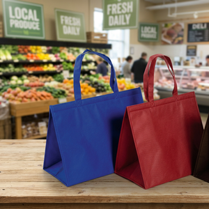 Sacs fourre-tout écologiques de haute qualité, réutilisables, en non-tissé, pour les courses et les plats à emporter - Product Image 1