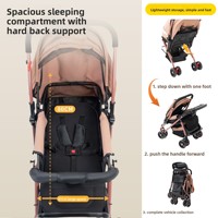 Poussette bébé pliable bidirectionnelle légère, respirante et écologique en métal, avec fonctions assise et couchée, pour 0-3 ans, livraison directe