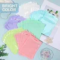 Bolsas de Mylar Reutilizables de 4 x 6 Pulgadas a Prueba de Olores con Ventana Transparente, Bolsas Planas para Pequeñas Empresas, Bolsas para Dulces, Coloridas