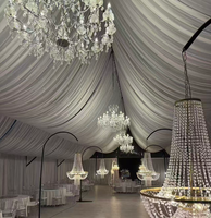 Tente de réception de luxe en aluminium avec cadre en PVC imperméable, tente de mariage à double couche pour les salons professionnels