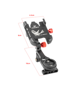 PROMEND Three-in-One Bike Phone Holder Aluminum <strong>Computer</strong> Light Mount Multi-Functional Adjustable Bicycle Phone Holder - Product Image 2
