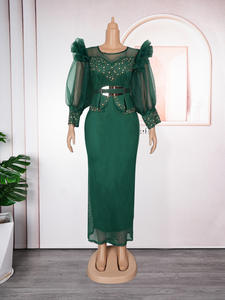 אירופה חוצה גבולות סחר החוץ האמריקאי סחר חוץ צנוע נשים אפריקאי שמלת כלה אורגנזה שמלת נשף אורגנזה - Product Image 3