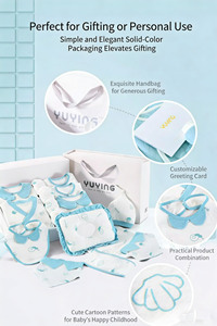 Set di 24 Pezzi di Vestiti <span class=keywords><strong>per</strong></span> Neonati in Cotone, Cofanetto Regalo con Stampa Oceanica <span class=keywords><strong>per</strong></span> Baby Shower, 0-12 Mesi - Product Image 5