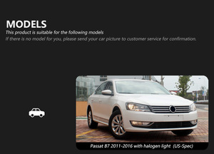 Faro per <span class=keywords><strong>Volkswagen</strong></span> <span class=keywords><strong>Passat</strong></span> <span class=keywords><strong>B7</strong></span> 2011-2016, Faro LED Europeo con DRL, Faro HID con Occhio d'Angelo, Doppio Fascio Xenon, Accessori - Product Image 5