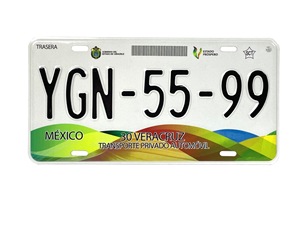 Placas de Matrícula de Automóviles de México en Tamaño Americano, Placas de Licencia de Automóvil de Aluminio para Contratos Gubernamentales, Placas de Registro de Automóviles - Product Image 5
