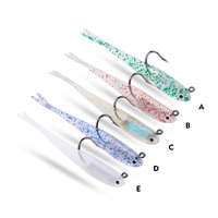 Leurre de pêche à queue en T avec hameçon en plomb, 7cm, 5g