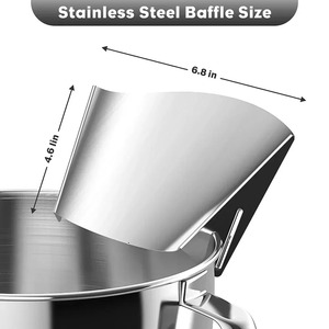 Accessoire universel pour batteur sur socle : protection anti-éclaboussures et bouclier de versement - Product Image 5