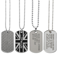 Pendentif Collier Plaque Militaire Personnalisée pour Hommes en Métal, Logo Gravé 2D 3D, Émail Souple, Lettre ou Devise, Personnalisable par les Fabricants